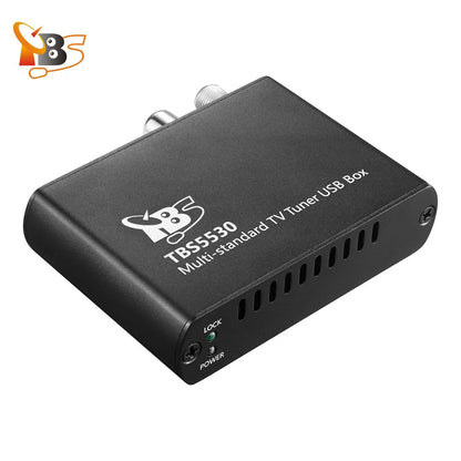 TBS5530 TV Tuner USB Box DVB-T2/T/C/S2/S/S2X ATSC1.0 ISDB-T Full Support|for PC/Laptop|Watch and Record Digital TV Channels