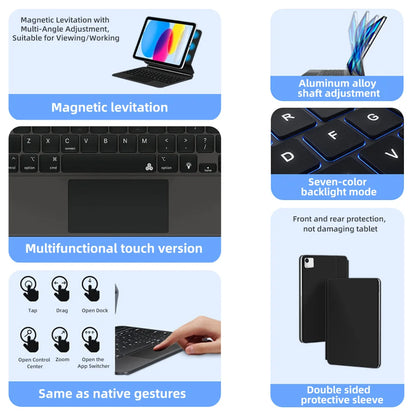 New Magic Keyboard For iPad 11th A16 Air 6 2025 iPad Case Pro 13 12.9 11 iPad 7 8 9 10th Gen Air4 5 10.9 Spanish Hebrew Keyboard