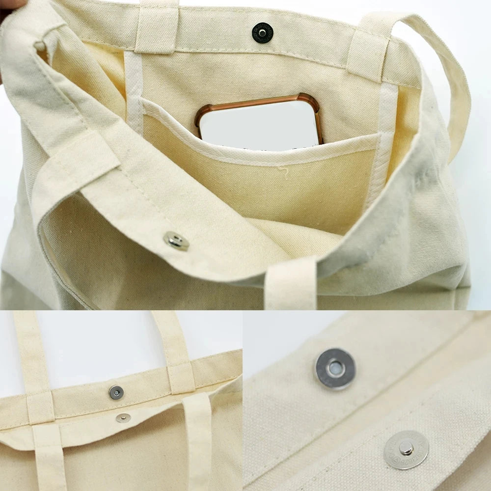 Spanish Printed Women Tote Bag Canvas Shopping Bags Female Travel Shoulder Bag Casual Handbag Graduation Thanks Gift for Teacher