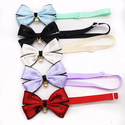 30PCS Pet Dog Collars 2026New Pearl Dog Bow Ties Collars Accessories For Dogs Cats Necktie Fashion Shining Small Pet Supplies