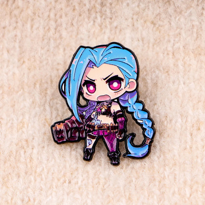 Cute Anime Game Girl Enamel Pin Women's Brooch Lapel Pins Backpack Brooches for Clothes Badges Cute Fashion Jewelry Accessories
