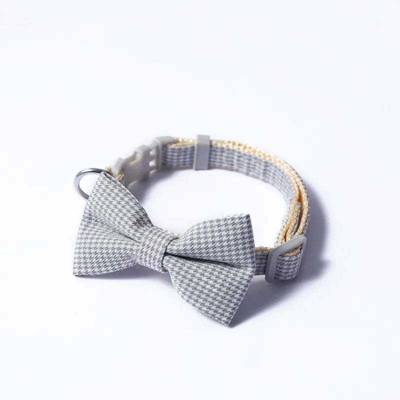 Cute Cat Collar with Bow Tie Adjustable Design Pet Dogs Cats Puppy Necklace Pet Supplies