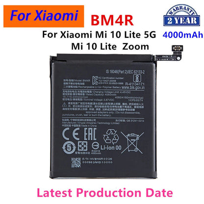 100% Orginal BM4R 4160mAh Battery For Xiaomi Mi 10 Lite 5G/Mi 10 Lite  Zoom   Phone Replacement Batteries+Tools