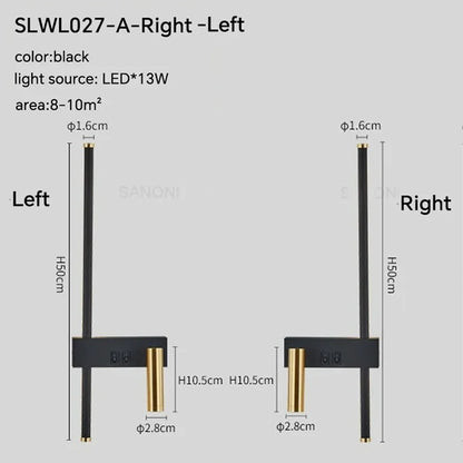 Modern LED Wall Lamp with Reading Spotlight for Living Room Sofa Bedroom Background Bedside Wall Light Bedside Lighting Fixture