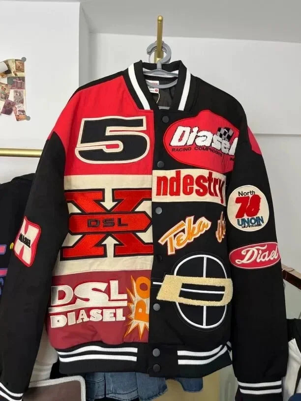 American Style Loose Baseball Jacket Cool Biker Clothes Women's Spring Autumn Fashion Outerwear Comfortable Soft Material