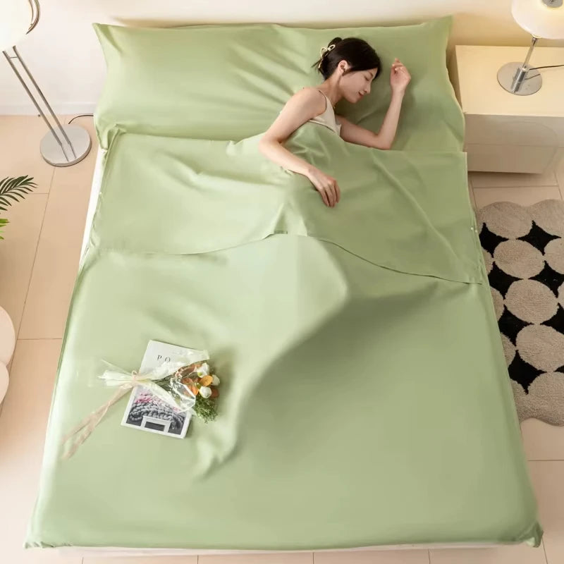 Sleeping Bag Light Liner Cotton Sheet For Camping Travel Summer Portable Dirty-proof Sleeping Bag Hotel Outdoor Full Sheets Set