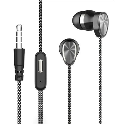 Wired Earphones 3.5mm In-ear Stereo Sports Earbuds Electroplating Game Heavy Bass Headphone For Mobile Phone Laptop