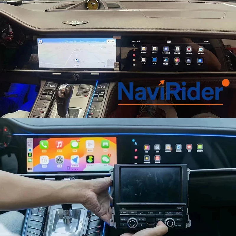 Intelligent System Navigation GPS Upgraded Interactive Dual Screen CarPlay For Porsche Panamera 2010-2017