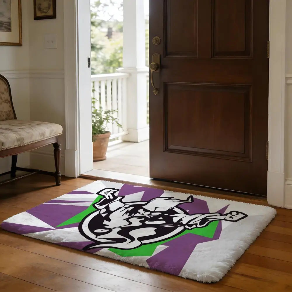 HHardcore Fashion Floor Mat Soft Flannel Absorbent Mat Non-Slip Rug Home Bedroom Bathroom