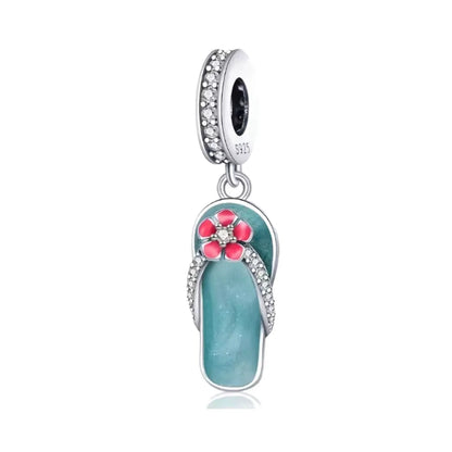 Blue Ocean Turtle Octopus Ship Talisman 925 Silver Beads, Suitable for Original Bracelets DIY Jewelry Women's Accessories Gifts