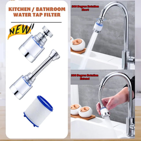 New Kitchen Faucet Water Tap Filter Bubbler Filter for Hard Water Bath Filtration Purifier Remove Chlorine Heavy Metal Filtered