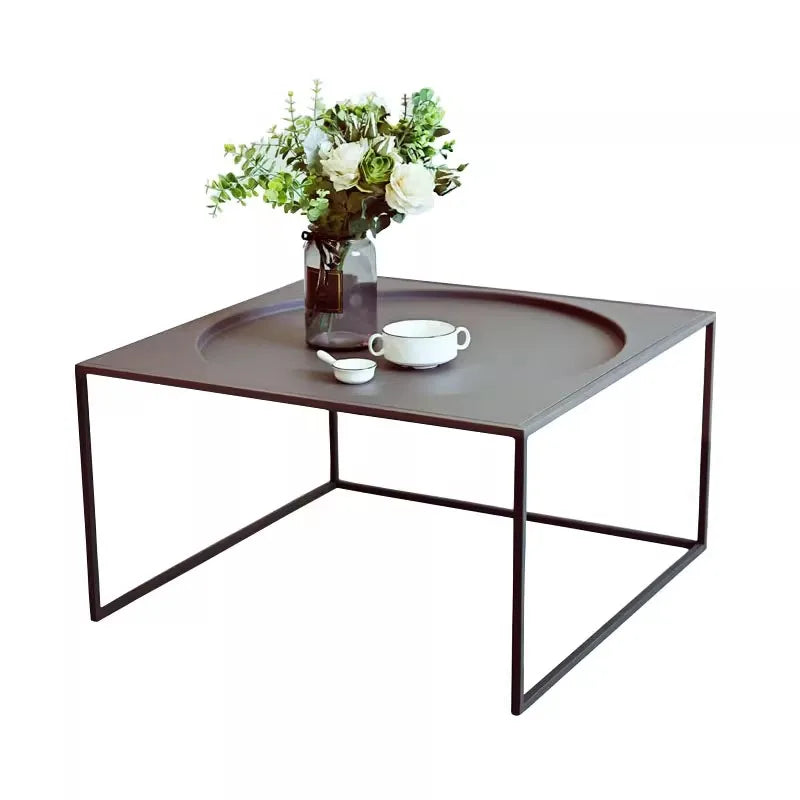 Creative Furniture Metal Small Coffee Table ,Small Apartment Living Room Personality  Modern Minimalist Iron Table