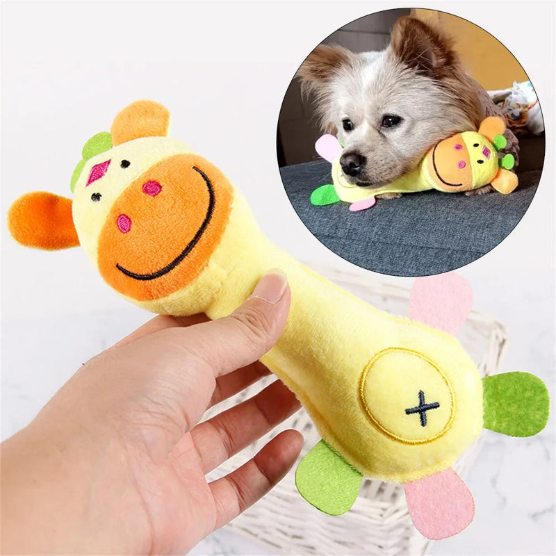 Popular creative cute animal shaped dog toys bite resistant pet grinding teeth cleaning interactive toys