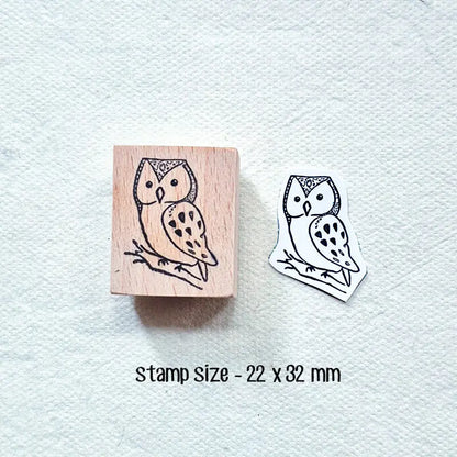 Stamp Scrapbooking Night Owl Journaling Supplies Kawaii Stationary Birds Wooden Stamps