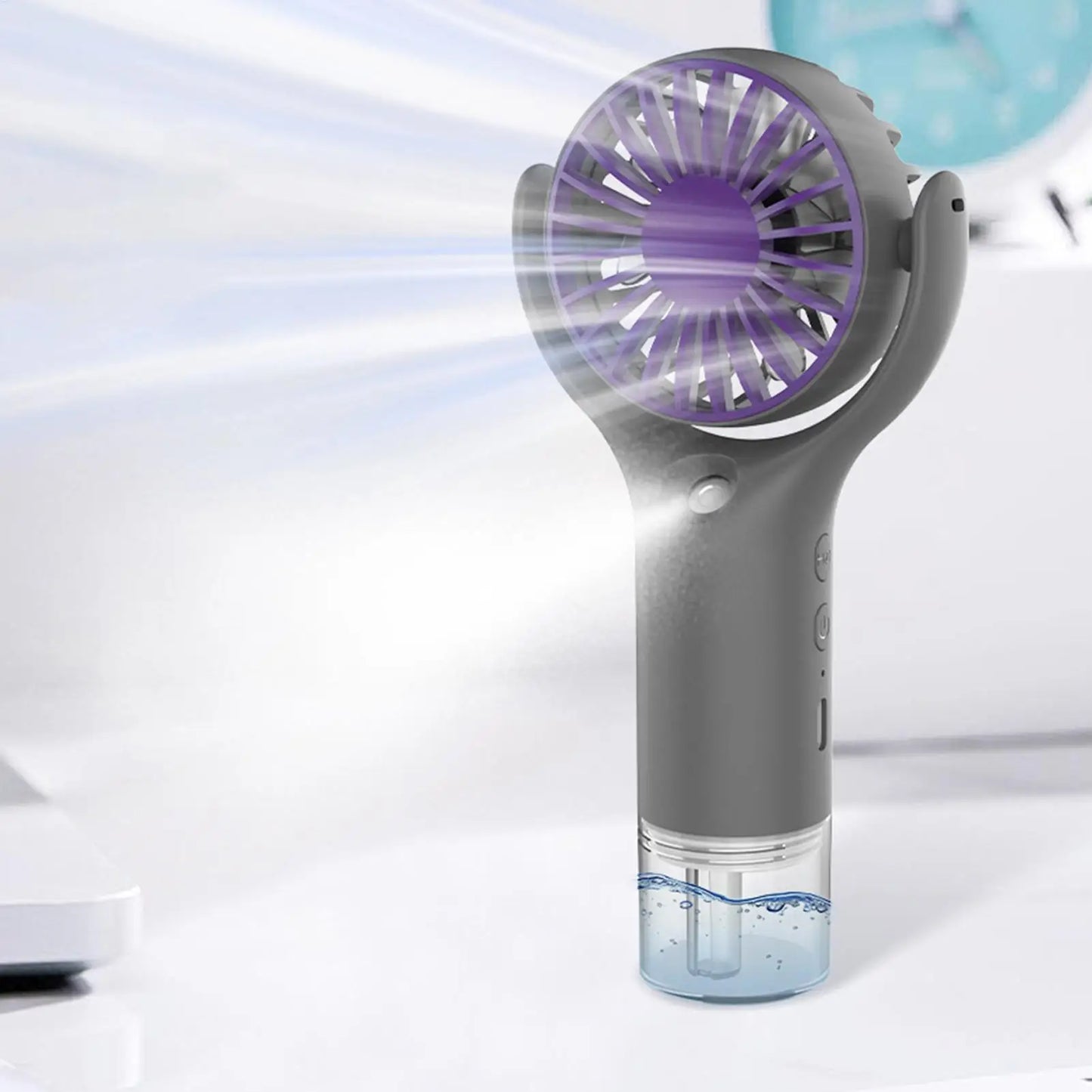 Portable Water Mist Fan Mini Handheld Fan USB Charging Spray Fans Portable Personal Hand Held Small Cooling Fan for Outdoor