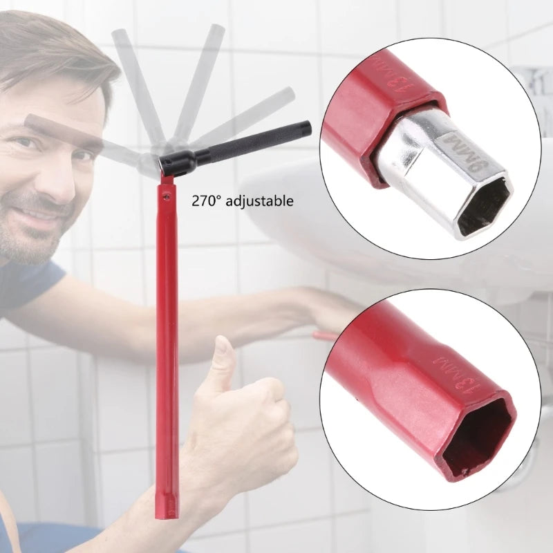 Faucet Nut Wrench, Faucet Wrench, Faucet Mounting Tool, Wrench Pipe Wrench Faucet Repair Sink Wrench 8-13mm Dropship