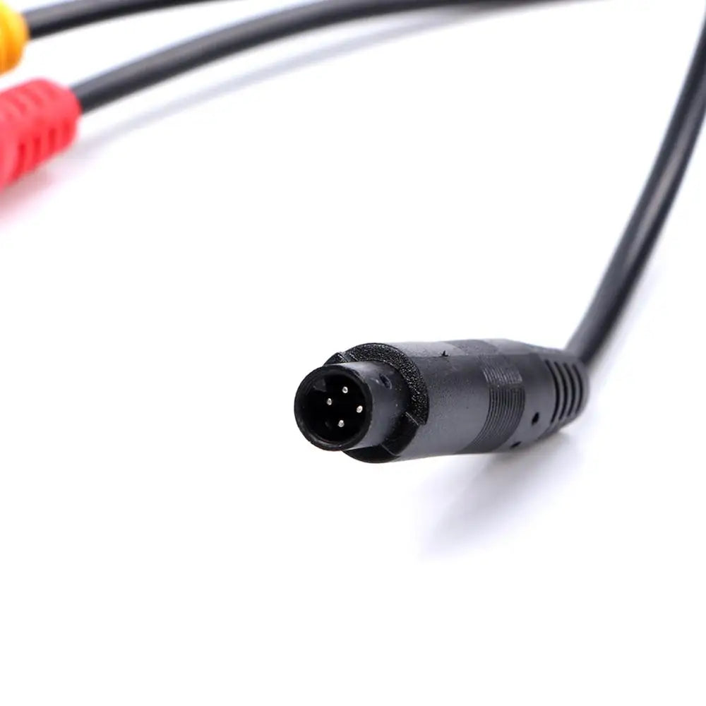 4-Pin Male Backup Reverse Camera Car Universal To CVBS RCA Female Connector Signal Power Adapter Wire Harness