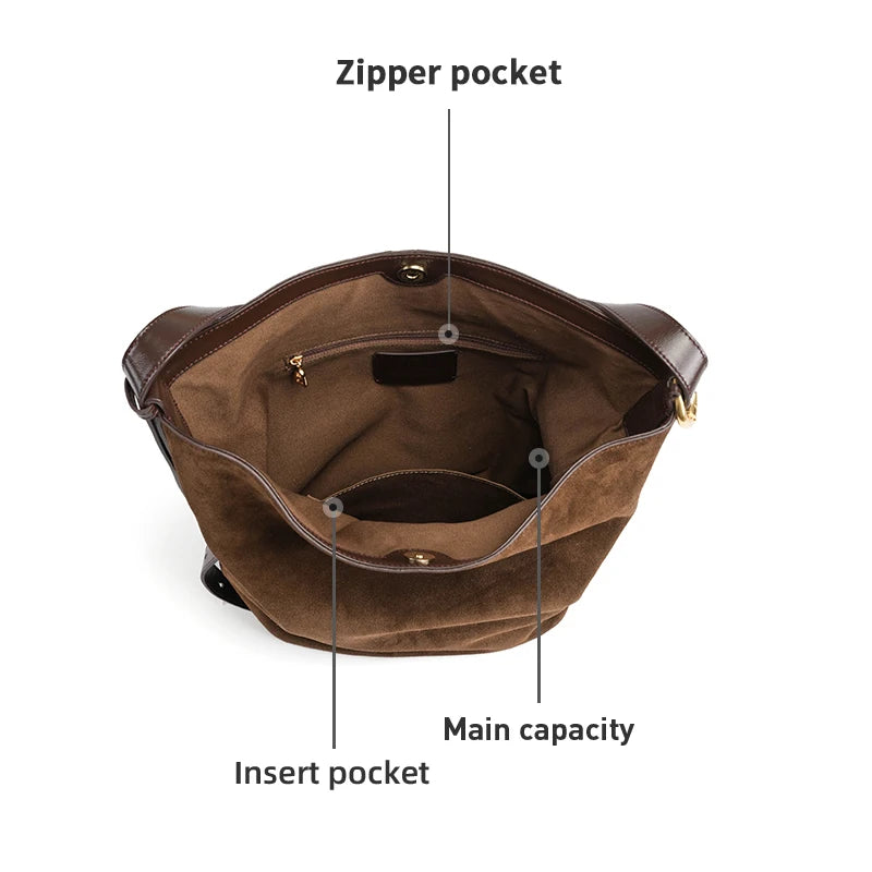 LA FESTIN Original Brand Shoulder Bag Designer Luxury Bag Bucket Bag Crossbody Bag Handbag Women Autumn and Winter Bags