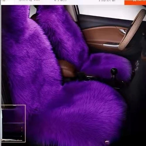 Car Seat Cover Faux Fur Warm Car Seat Cover Faux Plush Black Cute Fundas Coche Asiento Universal Decorative Accessories