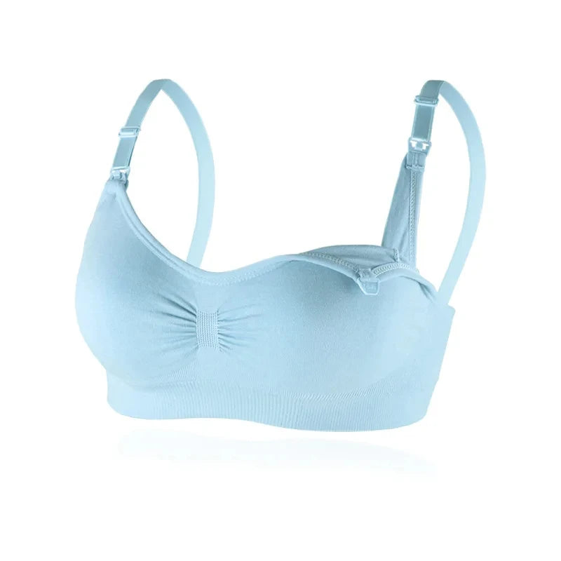 1/2/3PCS No Steel Ring with Sports Pad Bra Breastfeeding Non-sagging Vest-style Pregnant Women's Clothing Underwear Front Buckle