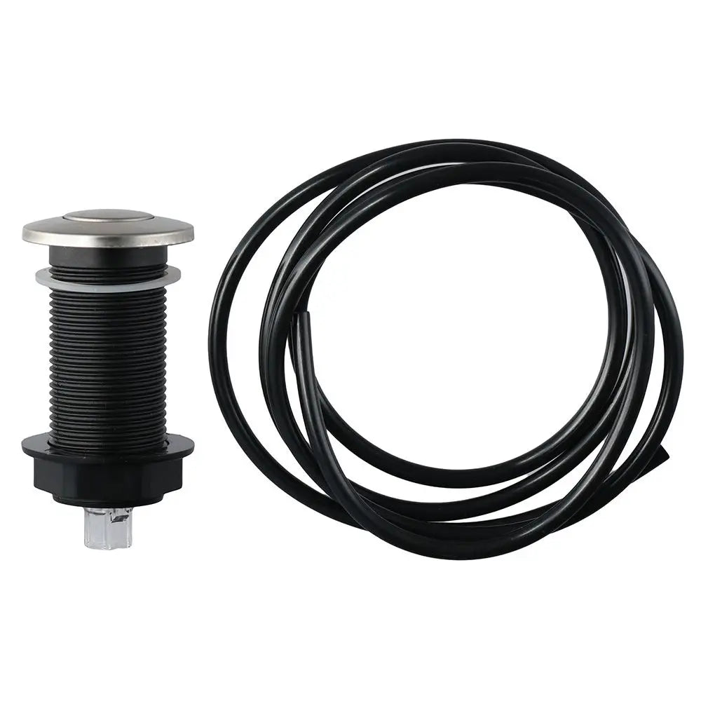 Kitchen Garbage Disposer Extended Air Switch Stainless Steel Button Pneumatic Switch Jacuzzi Starter Accessories with Air Hose