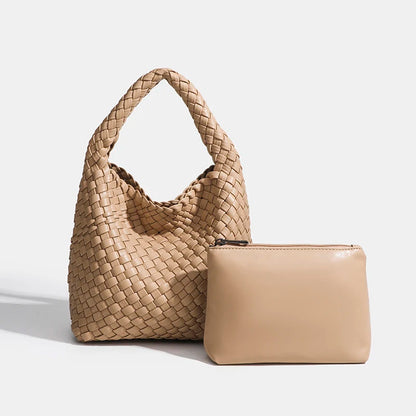 Designer bag Luxury 2025 woman bag Brand New Product PU Small size hand-woven bucket bag High quality Women's handbag