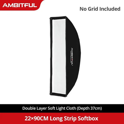 AMBITFUL 60x90cm 22x90cm 30x120cm 35x160cm 95cm Rectangular Octagonal Honeycomb Grid Softbox for Bowens Studio Flash Softbox