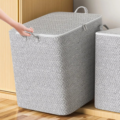 Foldable Storage Boxes 5pcs with Lids,Fabric Closet Organizer&Under Bed Bin,Home Rectangle Organizer Storage Boxes Organizadores