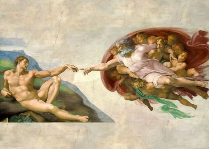 Canvas Painting Posters Prints Wall Art Pictures The Creation of Adam By Michelangelo Fallen Angel Living Room Decor