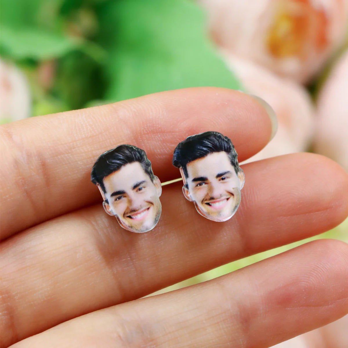Custom Photo Acrylic Earrings, Personalized Earrings For Women, Customized Earrings, Customizable Picture Dangle Earrings,