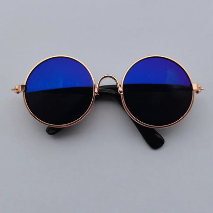 Lovely Vintage Round Cat Sunglasses Reflection Eye Wear Glasses For Small Dog Cat Pet Photos Pet Products Props Accessories