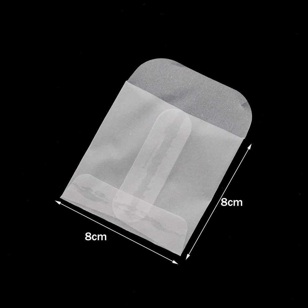 50Pcs White Translucent Jewelry Storage Bag For Card Earring Necklace Bracelet Gift Packaging Storage Mini Envelopes Wholesale