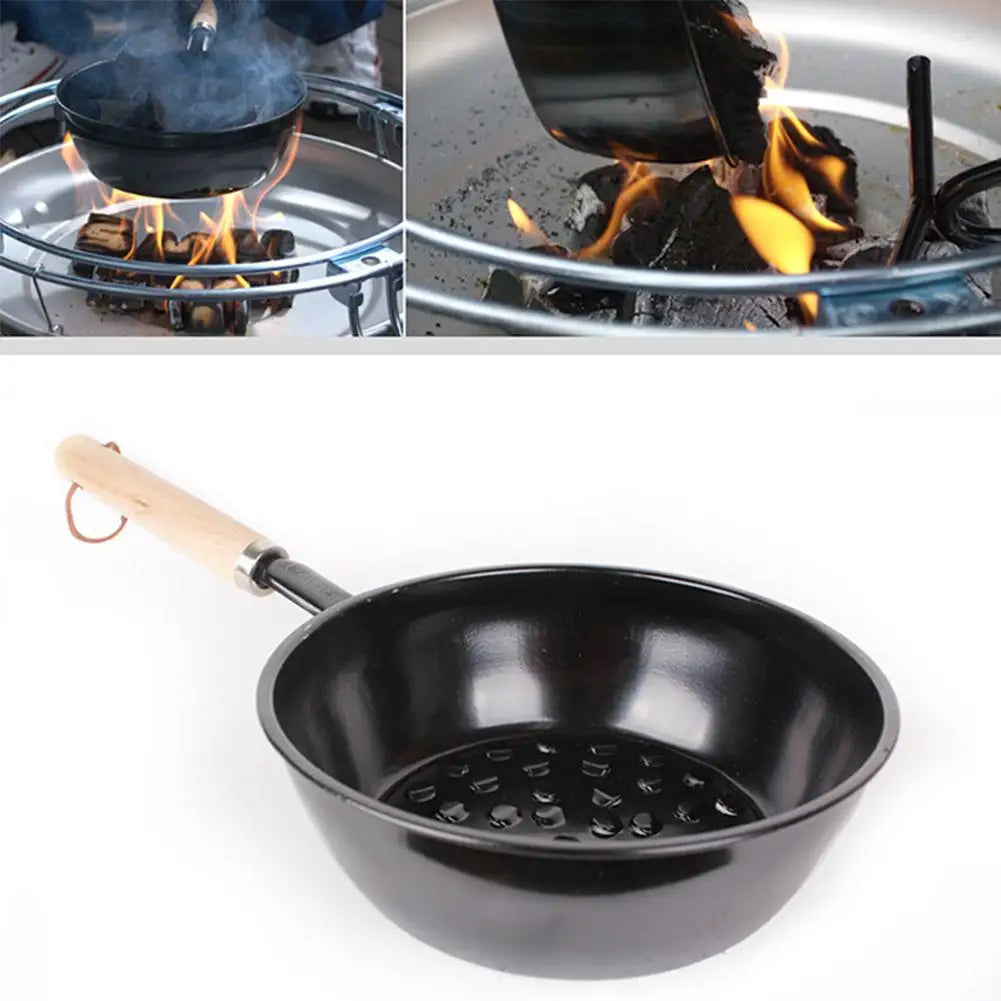 Portable Outdoor Stove Charcoal Pot Outdoor Camping Charcoal Fire Starter BBQ Mini Grill Rack For Backyard Picnic Coal Starter
