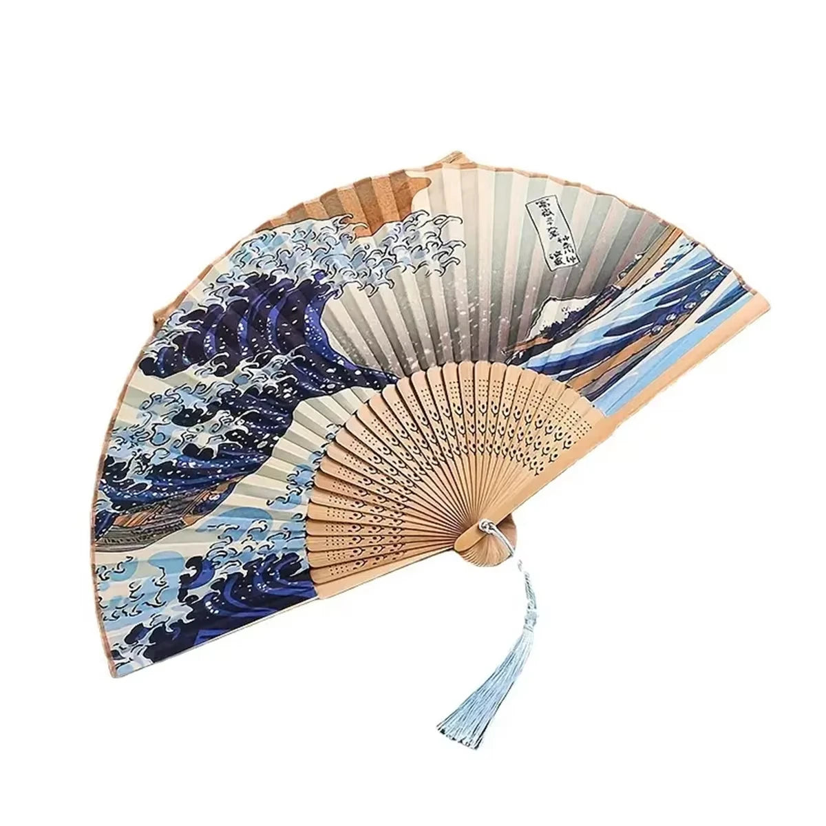 Handheld Folding Ancient Style Fan, Portable And Beautiful, With Tassel To Enhance Atmosphere, Great Prop For Photos