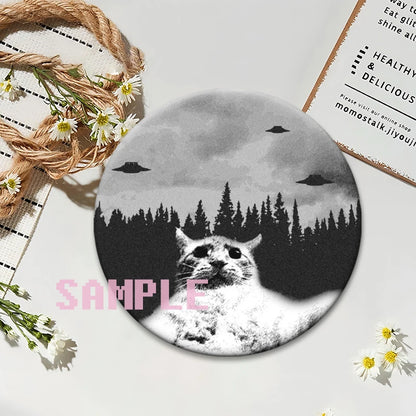 Cute Cats Meme Button Pins Funny Creative Animal Brooches Round Exquisite Tinplate Badge for Backpack Jewelry Accessories Gifts