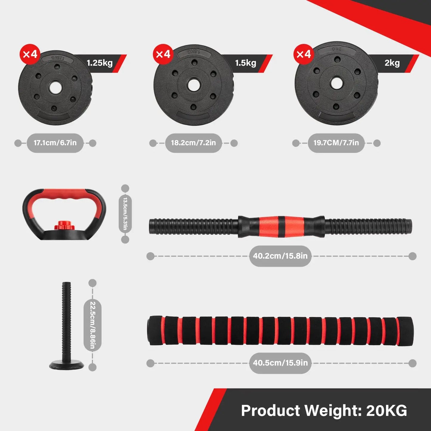 Dumbbells Barbell Set 30KG/20KG/15KG, Adjustable Dumbbells Weight Lifting Training For Man/Woman,effective for Bodybuilding Fitn