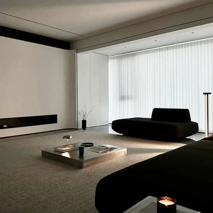 Italian minimalist stainless steel metal coffee table living room home modern simple sofa