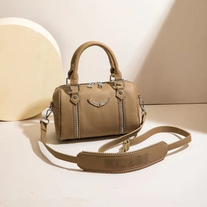 Famous design zipper women's crossbody bag, fashionable women's chain shoulder bag, modern trendy style handbag