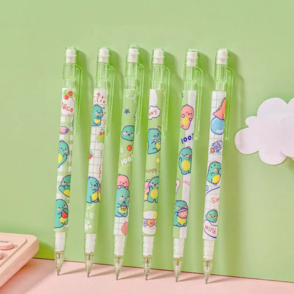 Pencil Refill 0.5mm Mechanical Pencil Animals Peach Automatic Pencils Cartoon Cute Press Pen Students Prize