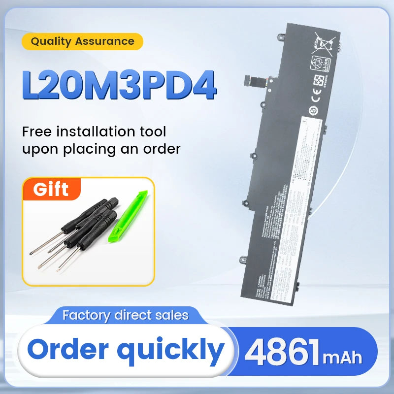 SOMI L20M3PD4 L19C3PD5 Laptop Battery For Lenovo ThinkPad E14 E15 Gen2 Gen3 L20C3PD4 L20D3PD4 L19D3PD5 L19M3PD5 L19L3PD5 L20S3PD