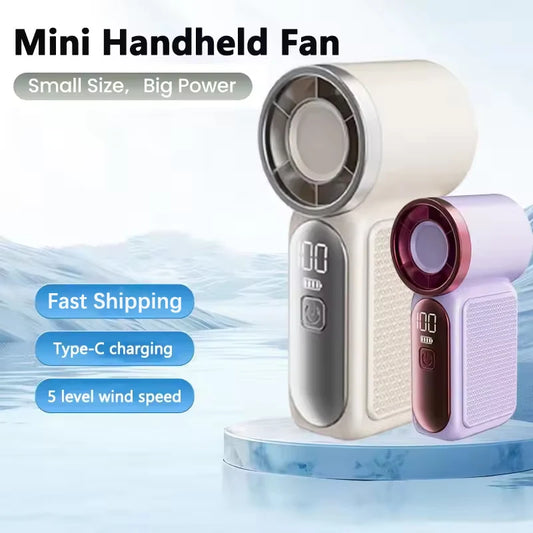 Portable Mini Fan Outdoor Handheld Fan Type C Rechargeable Cooling Fans Suitable For Student Dormitory Summer Home Office Desk