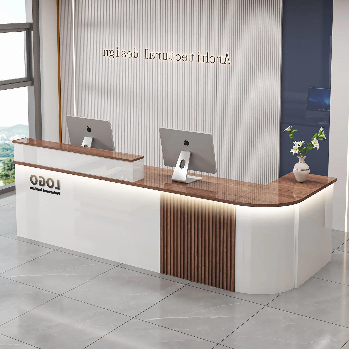Professional Office Bar Counter Simple Luxury Beauty Design Reception Desk Modern Salon Bancone Bar Lusso Commercial Furniture