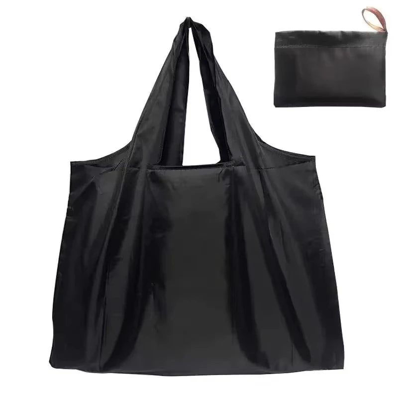 Women Large Capacity Folding Shopping Bag Big Size Portable Grocery Organizer Reusable Nylon Shoulder Handbags Tote Bag