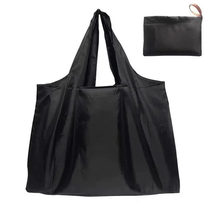 Women Large Capacity Folding Shopping Bag Big Size Portable Grocery Organizer Reusable Nylon Shoulder Handbags Tote Bag