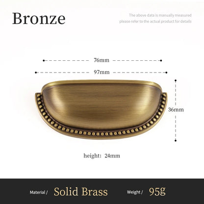Santaya Bronze Solid Antique Brass Cabinet Handles Wardrobe Pull Cupboard Door Knob Kitchen Cabinet Handles Bronze Pulls