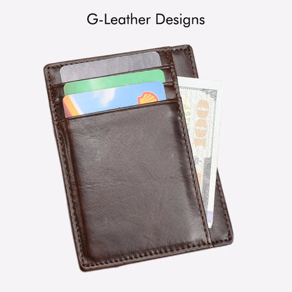 Vintage Genuine Leather Card Holder Oil Waxy Leather Credit Card Wallet Cases Unisex Slim Card Bag