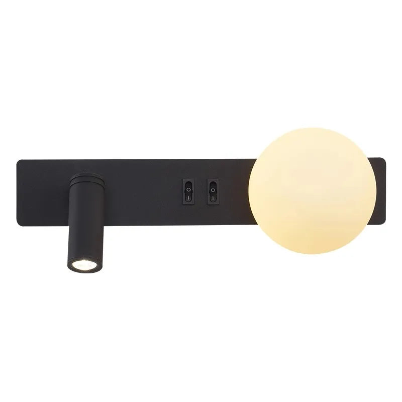 Bedroom Bedhead Reading Light Creative Minimalist LED with Switch Hotel Rooms Study Living Room Background Wall Decorative Light