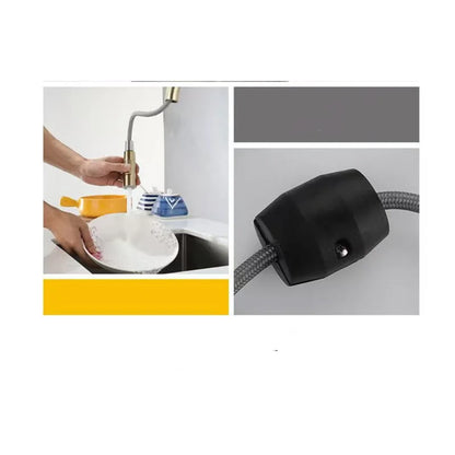 Kitchen Faucet Flexible Pull Out 2 Modes Nozzle Hot Cold Water Mixer Tap Deck Mounted Sprayer and Stream SUS 304 Faucets