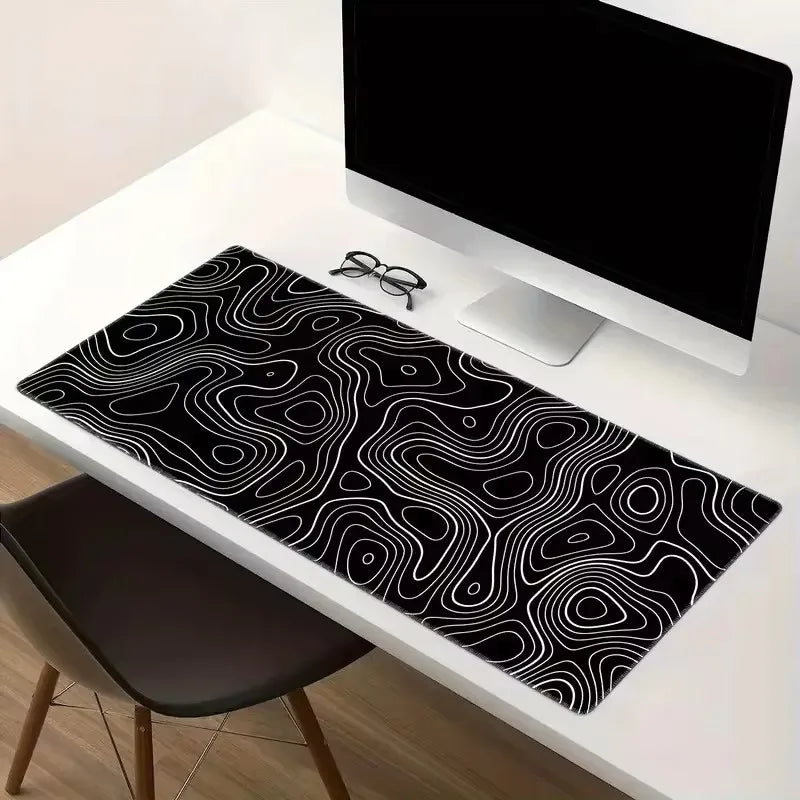 XXL Gaming Mouse Pad Large Desk Mat with Stitched Edge Non-Slip Rubber Base And Low Friction Surface pro Gamer PC Laptop Black