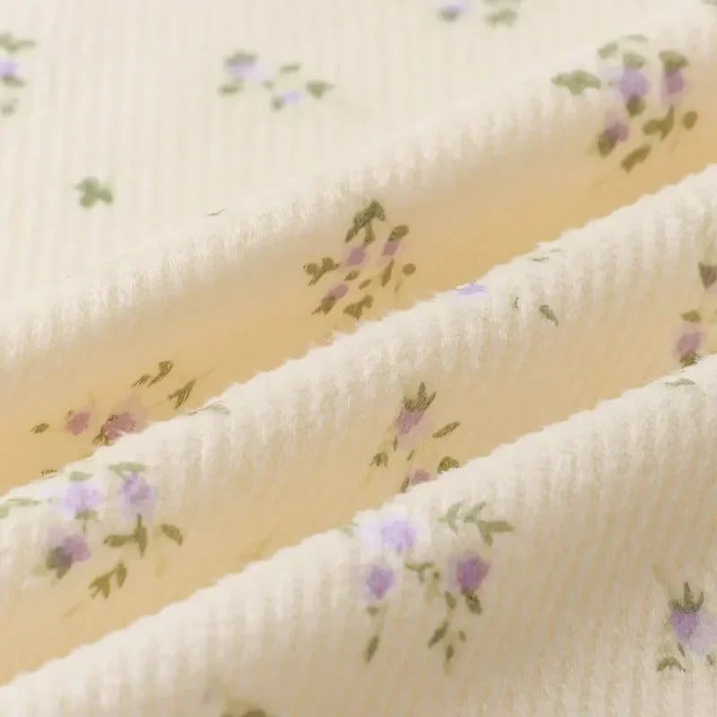 0.5m/1m Thickened Corduroy Fabric Small Floral Printed Fabric Making Dresses Children's Clothing Handmade DIY Clothing Fabrics